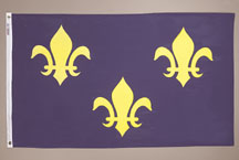 Blue French Fleur-De-Lis Flag