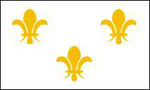 Fleur De Lis Historical Flags in White or Blue