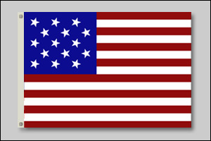 Star Spangled Banner, Fort McHenry Flag, 15 Star U.S. Historical Flag