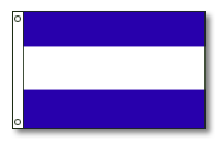 nylon attention flag with three horizontal stripes