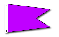 solid color angle burgee