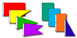 solid color attention flags, banners and pennants