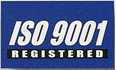 Blue ISO 9001 flag
