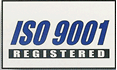 White ISO 9001 flag