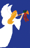 Angel appliqued banner