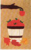 Apple Basket appliqued banner