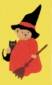Bear Witch appliqued banner