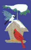 Bird Feeder appliqued banner