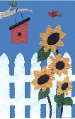 Birdhouse & Fence decorative banner