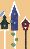 Birdhouses decorative banner