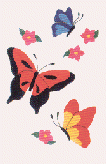 Butterflies appliqued banner