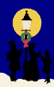 Carolers appliqued banner
