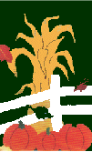 Cornstalk Fence appliqued banner