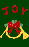 French Horn appliqued banner