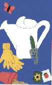 Garden Tools appliqued banner