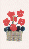 Geraniums appliqued banner