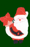 Jolly Santa appliqued banner