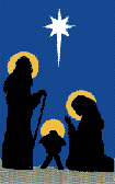 Nativity appliqued banner