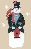 Old Snowy decorative banner, snow man