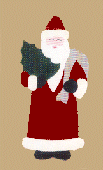 Old World Santa appliqued banner