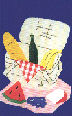 Picnic Basker appliqued banner