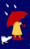 Rainy Day appliqued banner 
