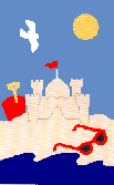 Sand Castle appliqued banner