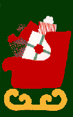 Sleigh appliqued banner