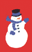 Snowman appliqued banner