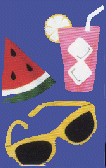 Summer Cooler appliqued banner