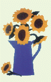 Sunflowers appliqued banner