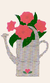 Watering Can appliqued banner