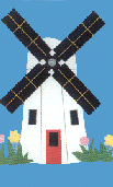 Windmill appliqued banner