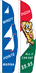 custom printed feather attention flags