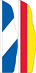 multi color feather attention flags