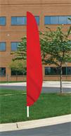 solid color nylon feather shaped attention flag, Canada Red
