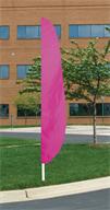Magenta solid color feather attention flag