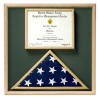 Document and Ceremonial Flag Display Case in Oak