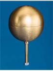 gold anodized aluminum ball top