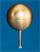 gold anodized aluminum ball top