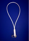 wire core rope retaining ring with thimble cover and quick link
