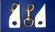 brass flag snaps with vinyl covers