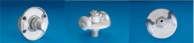 RTS-2 threaded style rotating double pulley external halyard flagpole truck
