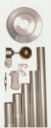 sectional aluminum flagpole with aluminum or white finish