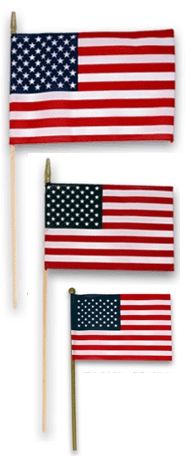 handheld and cemetery flags, 4x6",8x12" and 12x18"