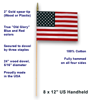 handheld us flags