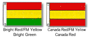 nylon attention flag with three horizontal stripes color selection 3