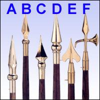 indoor flag set spear ornaments