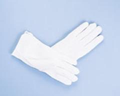 white cotton parade gloves