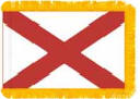 Alabama Indoor flag with fringe